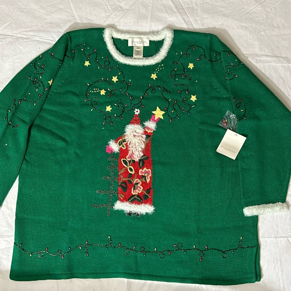 NWT Christmas Themed Susan Bristol Sweater Size 2W
